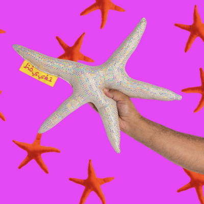 Starfish plushie by HOSSEI (holographic)