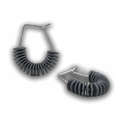 Georgina Dunn Jewellery - Hematite hoop earrings