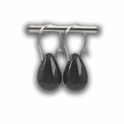 Georgina Dunn Jewellery - Black teardrop earrings