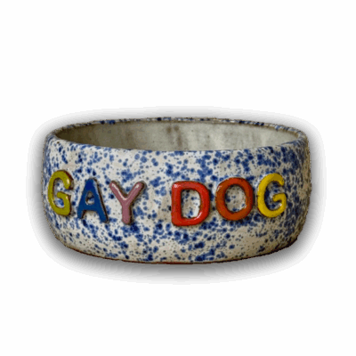 Gay Dog Pet Bowl by Handy Andie